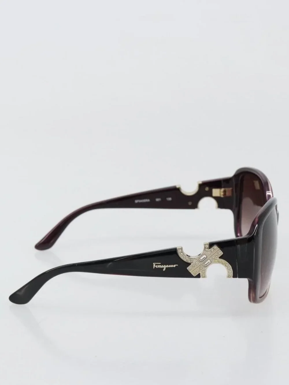 Salvatore Ferragamo Gancini Sunglasses plastic Purple Auth 180951M